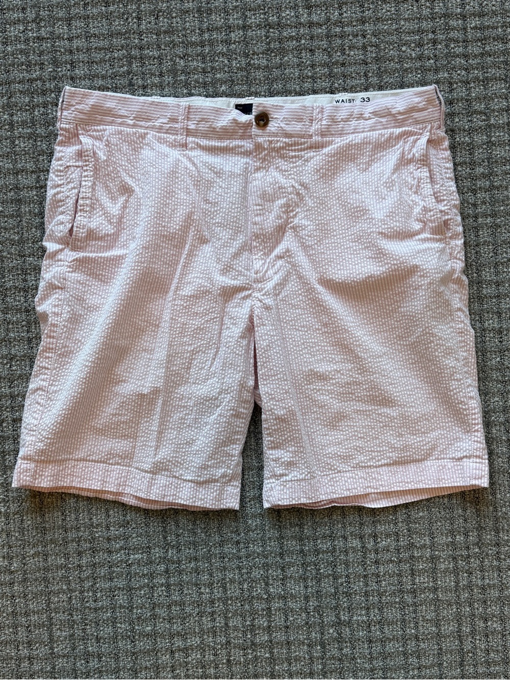 J. Crew Light Pink Seersucker Flat Front Shorts